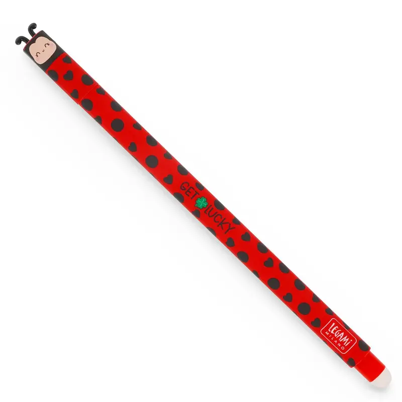 penna gel cancellabile ladybug get lucky erasable pen legami