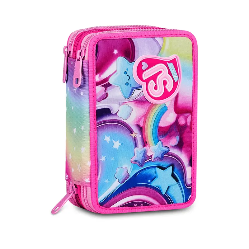 astuccio 3 zip soft pouch girl sj gang