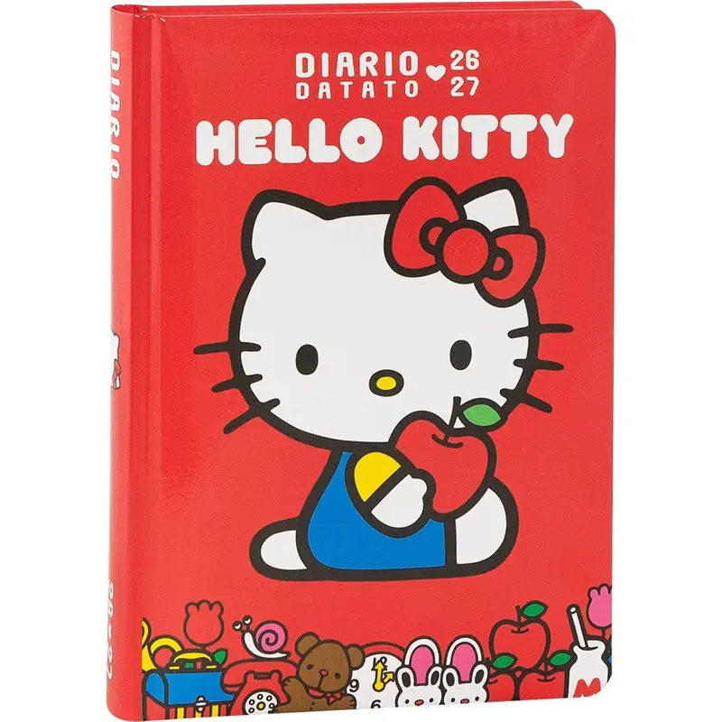 diario 12 mesi 202627 hello kitty datato rosso