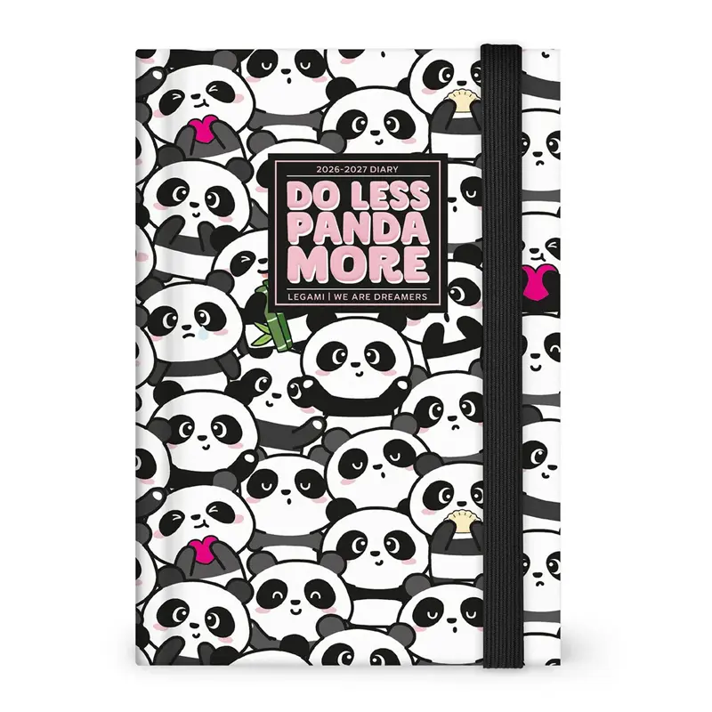 agenda 20262027 giornaliera fotografica 16 mesi panda medium