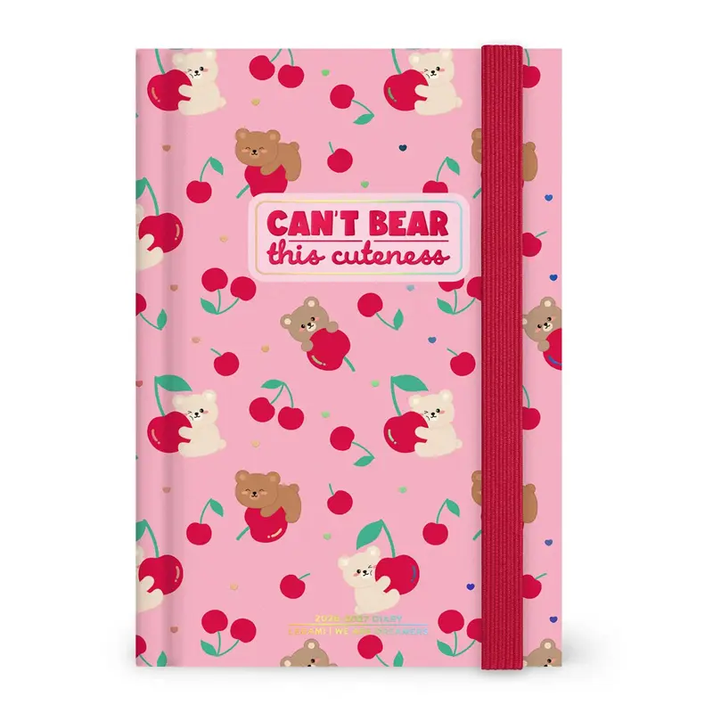 agenda 20262027 giornaliera fotografica 16 mesi teddy bear pink medium