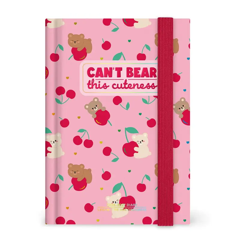 agenda 20262027 giornaliera fotografica 16 mesi teddy bear pink small legami