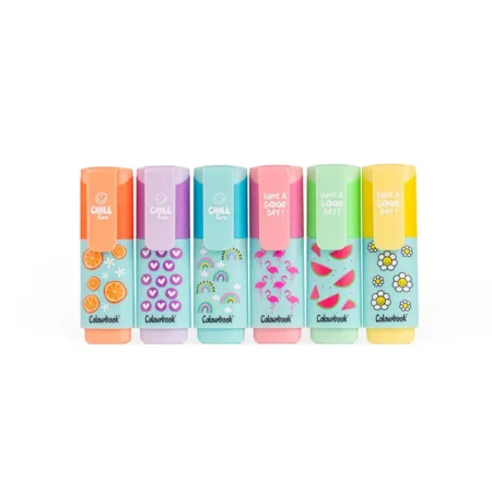 mini evidenziatori colourbook hightlight me punta 2 5mm conf 6 pz