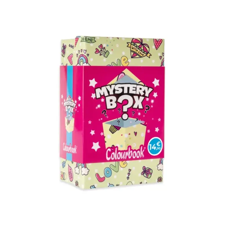mystery box large girl doodle colourbook