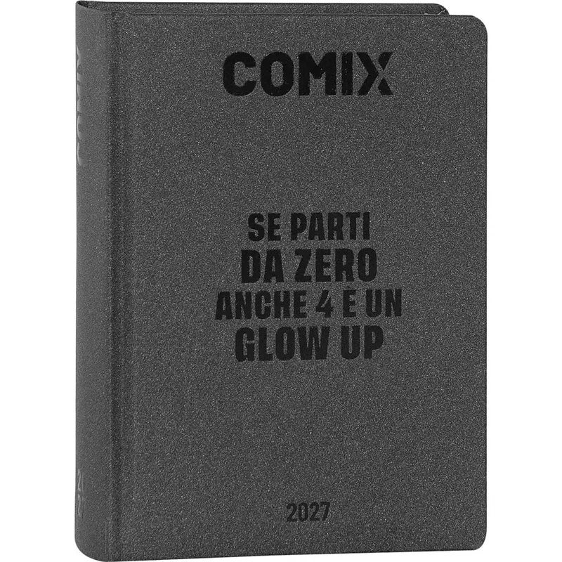 diario 16 mesi 202627 comix giornaliero mini charcoal