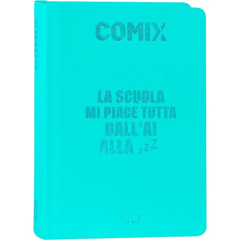 diario 16 mesi 202627 comix giornaliero mini turchese