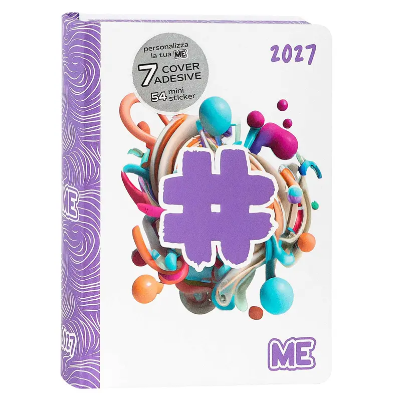diario agenda medium 16 mesi 20262027 hashtag lilac color me my evolution