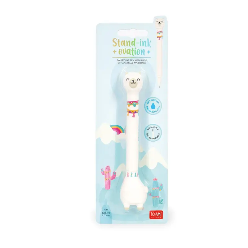 penna a sfera llama con base stand ink ovation legami