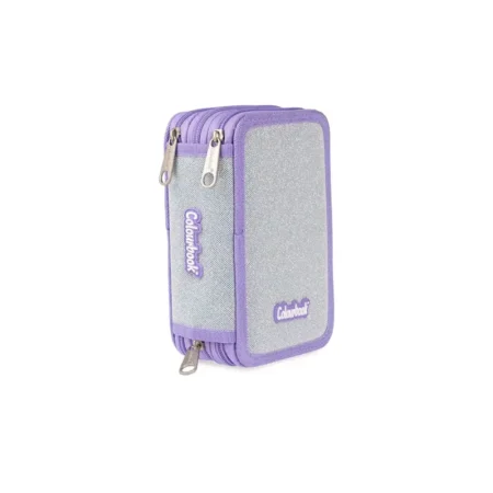 astuccio 3 zip glitter colourbook