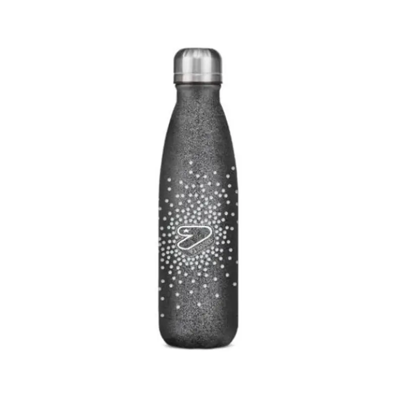 borraccia iin acciaio inox diamonds nero seven
