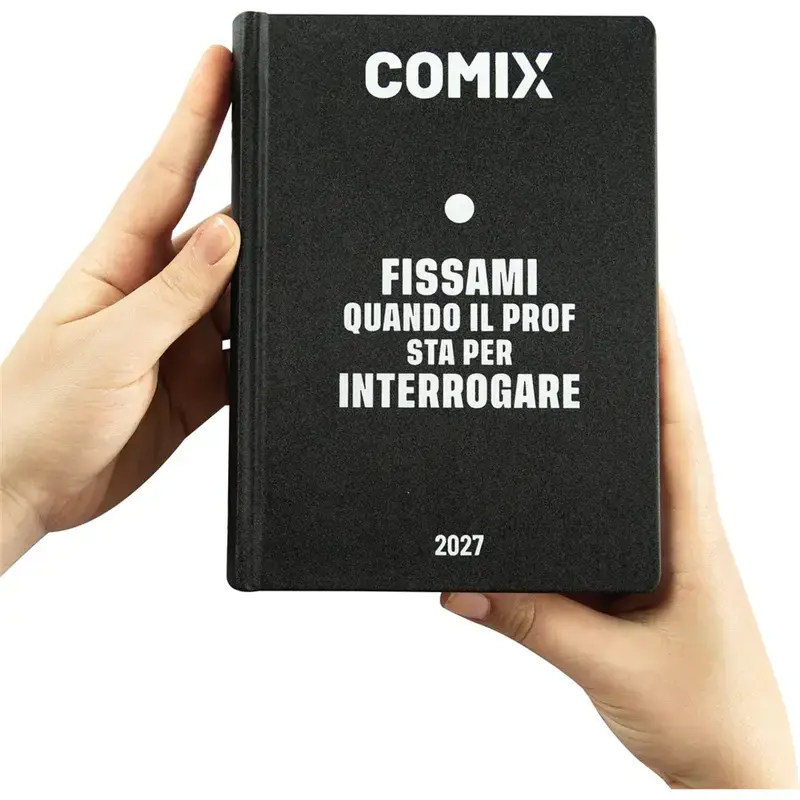 diario 16 mesi 202627 comix giornaliero standard nero bianco