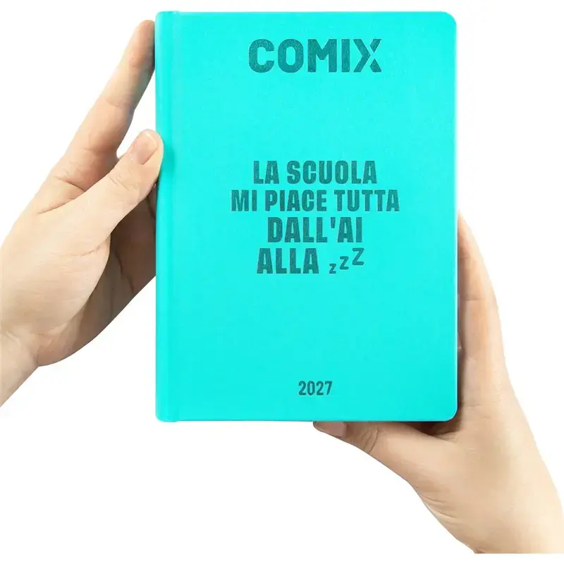 diario 16 mesi 202627 comix giornaliero standard turchese