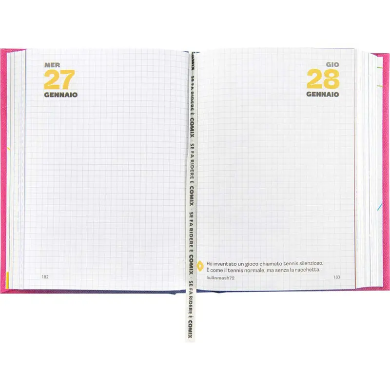 diario agenda mini 16 mesi 20262027 comix special sfumato fuxia strass fuxia